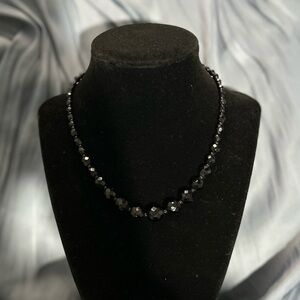 Elegant Black Beaded Necklace
